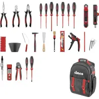 Cimco Sac à dos à outils Ergo Starter 170400P (l x H x P) 370 x 490 x 210 mm (35 pièces)