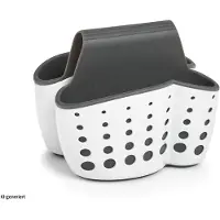 Zeller Organisateur d'évier, Égouttoir à vaisselle, Blanc, Gris