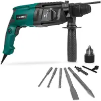 Vonroc Marteau perforateur 800W – 3 joule – SDS plus | Mandrin de perceuse à engrenages incl.