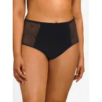 Chantelle Slip taille haute avec résille et broderie