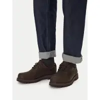 Timberland pour homme. TB0A69T9W011 Chaussures imperméables en cuir à lacets Britton Road marron foncé (44), Plat, Casuel, Durable