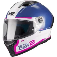 Mt Helmets Casque intégral STINGER 2 CORE, taille S, en bleu/rose/violet/blanc