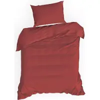 Eurofirany Garniture de lit NOVA3 rouge 140x200 cm 2 PIECES : avec 1x taie d'oreiller 70x80 cm