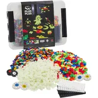 Plus plus Coffret découverte - - MIX Mini vrac - 2000 pièces - Phosphorescent - Multicolore