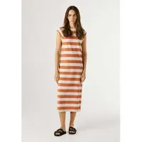 Pepe Jeans Lila Sleeveless Long Dress Beige,Orange XS Femme