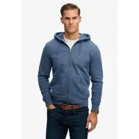 Superdry Essential Logo Full Zip Sweatshirt Bleu L Homme