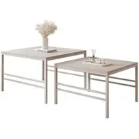Idohome Table basse moderne FORMA 2en1 pour le salon avec structure en métal Table basse de salon Table de salon Cachemire
