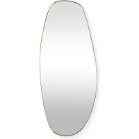 Sensahome Leandro Miroir mural - Miroir organique - Design asymétrique - 120x50 cm - Or