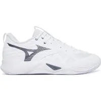Mizuno Chaussures de volley-ball Unisex Wave Momentum Pro V1GA254083 Blanc/Gris métallisé, pointure : 46,5 EU