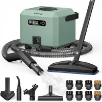 LUMAN Nettoyeur vapeur MAX – 2 600 W - 60 min d'autonomie - Réservoir d'eau de 2,5 L – Nettoyeur vapeur à main et nettoyeur de moquette - Vert