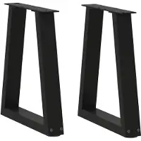vidaXL Pieds de table basse en V 2 pièces noir 28x(42-43,3) cm acier