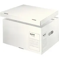Leitz Caisses d'archivage et de transport Infinity - en carton - format L - l. 420 x P 350 x H 265 mm - blanc - 10 pièces