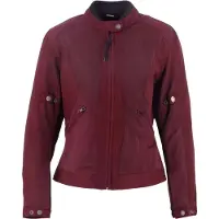 Helstons Veste de moto en textile pour femme Helston Stoner Evo Air Mesh, rouge foncé, XL