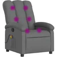 vidaXL Fauteuil relax gris foncé Tissu