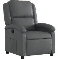 vidaXL Fauteuil relax gris similicuir
