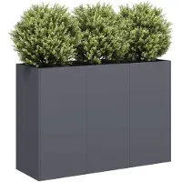 vidaXL Jardinière anthracite 120x40x80 cm acier laminé à froid