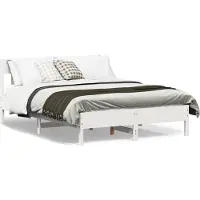 vidaXL Lit en pin massif sans matelas blanc 140x200 cm
