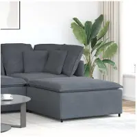 vidaXL Module de repose-pieds de canapé modulaire gris foncé