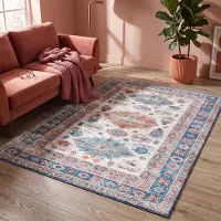 FRAAI Tapis vintage | Azara Yasmin Bleu Clair | 230x330cm | Bleu | Rectangulaire | Tapis