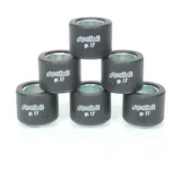 Polini 242300 Variator Rollers 6 Units Noir 23x18 / 17g