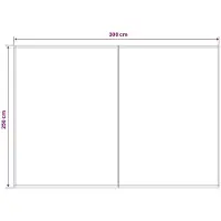 vidaXL Tissu de remplacement pour store, couleur crème, 300 x 250 cm, polyester