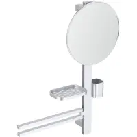 Ideal standard Beauty Bar Combinaison d'accessoires Alu+ M700 avec miroir diamètre 320mm