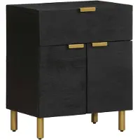 vidaXL Table de chevet noir 50x33x60 cm bois d'ingénierie