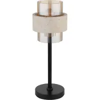Globo Lampe de table Daren noir avec marbre