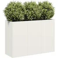 vidaXL Jardinière blanc 120x40x80 cm acier laminé à froid