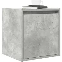 vidaXL Table de chevet murale gris béton 38x34x40 cm