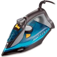 Mesko MS5041 Fer à repasser à vapeur Semelle en céramique, vapeur verticale autonettoyante, réservoir de 350ml Bleu