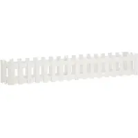 vidaXL Lit surélevé design clôture à lattes blanc 200x30x30 cm pin massif