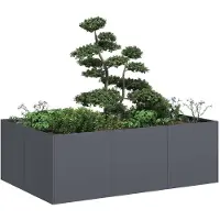 vidaXL Jardinière anthracite 120x80x40 cm acier
