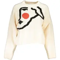 Desigual Femmes, Pull-over, Pull blanc pour femme, Blanc, (L)