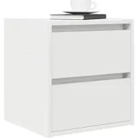 vidaXL Table de chevet murale blanc 38x34x40 cm