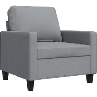 vidaXL Fauteuil Gris clair 60 cm Tissu