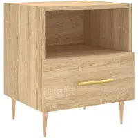 vidaXL Tables de chevet 2 pcs chêne sonoma 40x35x47,5 cm