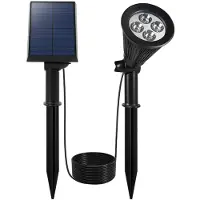 Lumisky Projecteur solaire 2 en 1 à planter ou à fixer - - SPIKY AWAY L34 - H42 cm - LED blanche