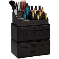 B2X Rangement maquillage en acrylique avec 21 compartiments