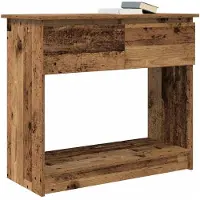 vidaXL Table console avec tiroirs vieux bois 85,5x38,5x74,5 cm