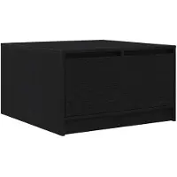 vidaXL Table basse avec tiroirs noir imitation chêne 70,5x70x40 cm