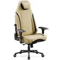 Diablo Chairs Diablo X.Eye Prime Chaise de jeu avec fonction de refroidissement Chaise de bureau, supporte jusqu'à 140 kg, taille normale, couleur Broken Gold