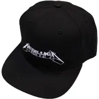 Metallica Unisexe, Casquette, 3D Logo Snapback Cap, Noir, (Taille unique)