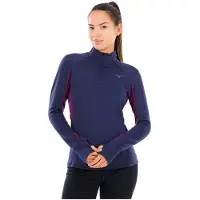 Mizuno Active Warmalite Half Zip Sweatshirt Bleu M Femme