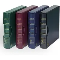 Leuchtturm Reliure à anneaux GRANDE, ClassicDesign avec cassette de protection, rouge Rouge