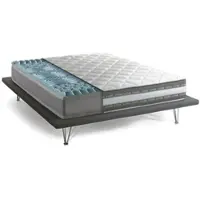 Talamo Italia Amos - Matelas Double, 190x140x27h cm Blanc, Déhoussable Italy