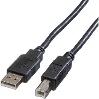 Roline Câble USB 2.0, type A-B, noir, 0,8 m