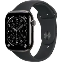 Apple Montre connectée Watch 11 Cell 46mm Slate/Bracelet Noir S/M mfd14