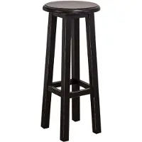 Casa Padrino , tabouret de bar de style rustique, style antique, noir, diamètre 35 cm, hauteur 82 cm. Tabouret de bar de haute qualité au design rustique