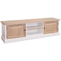 Casa Padrino Meuble TV , style rustique, blanc/tons naturels, 180 x 46 x 56 cm